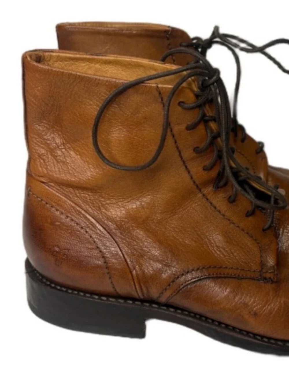 Frye Men's Brown Leather Lace-Up Boots Size 8.5